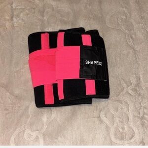 SHAPERX Pink and Black Workout Wrist Wraps